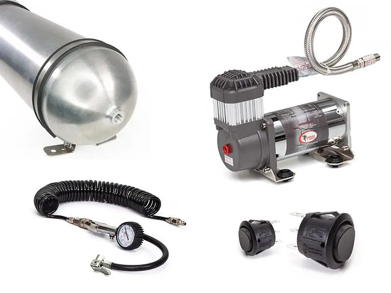 Ac3023 - Dual Rocker Air Control Kit With 3 Gallon Air Tank And Heavy Duty Compressor 1
