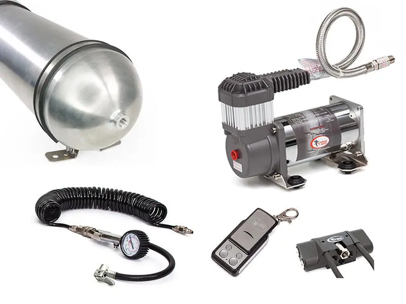 Ac3013w - Dual Wireless Air Control Kit With Tyre Inflation Using 3 Gallon Air Tank And Heavy Duty Compressor 1