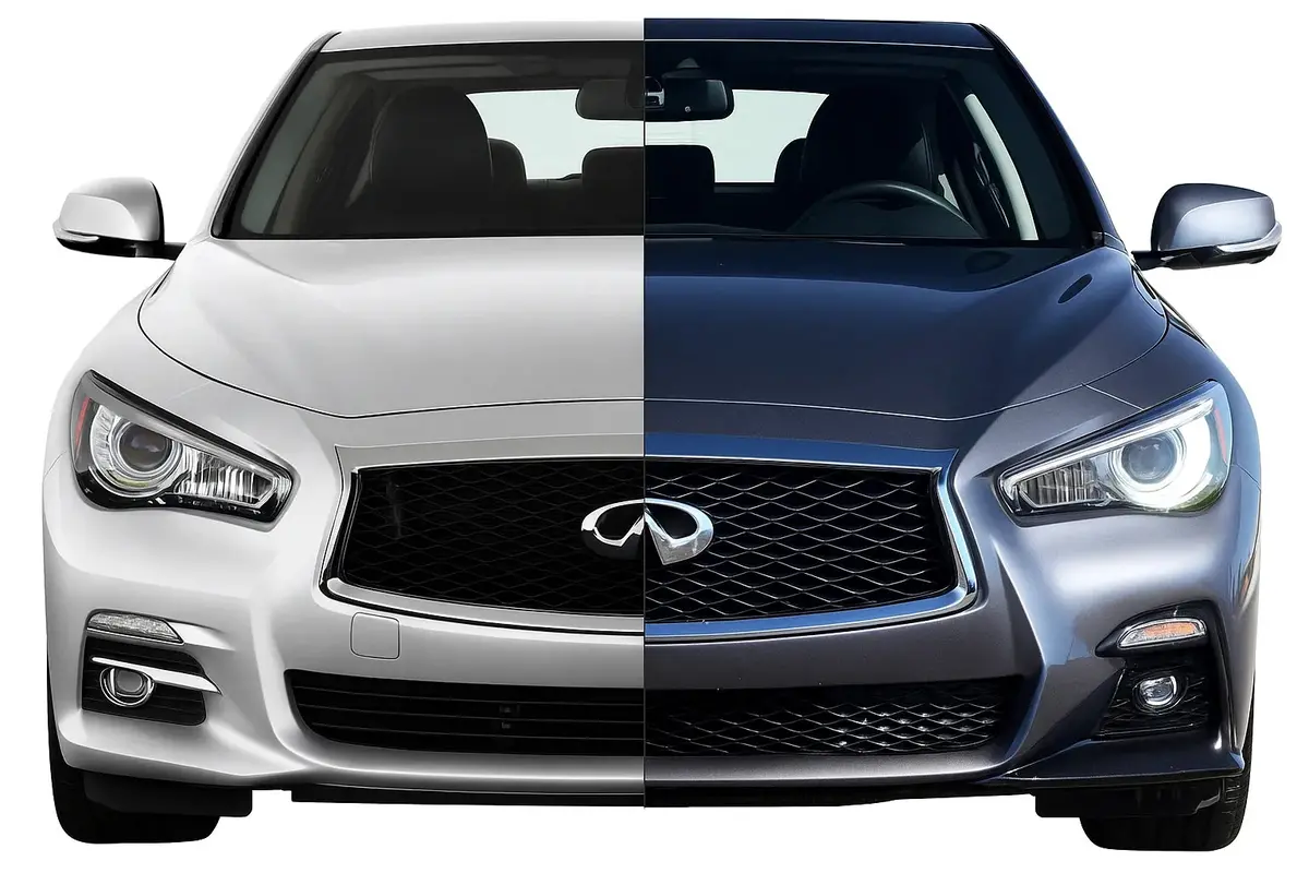 Infiniti Q50 2014–2017 To 2018+ Sport Front Bumper Conversion Kit (Painted To Match) 1