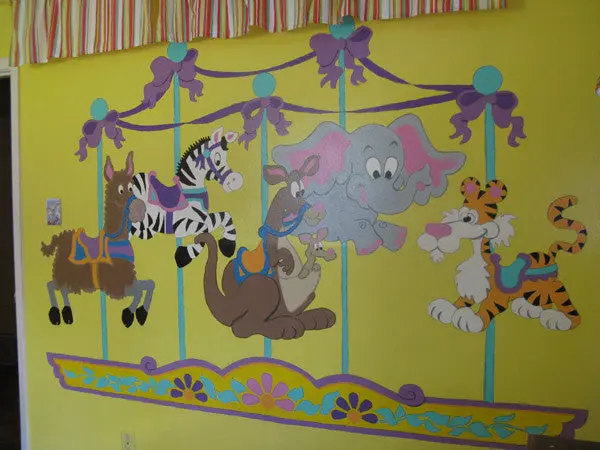 Carousel Of Critters Paint-By-Number Mural 2
