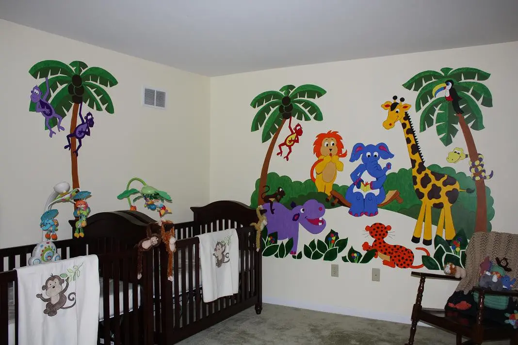 Jungle Story - Small Paint-By-Number Wall Mural 2
