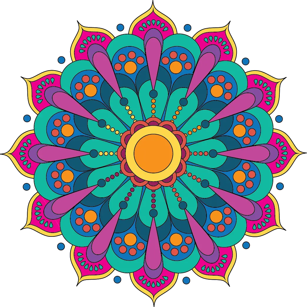 Small Mandala 1 Paint-By-Number Mural 2