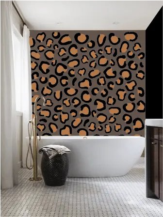 Large Leopard Print Paint-By-Number Mural 1