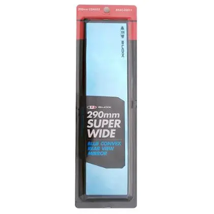 Blox Racing 290Mm Convex Mirror Black Frame Blue Tint 1