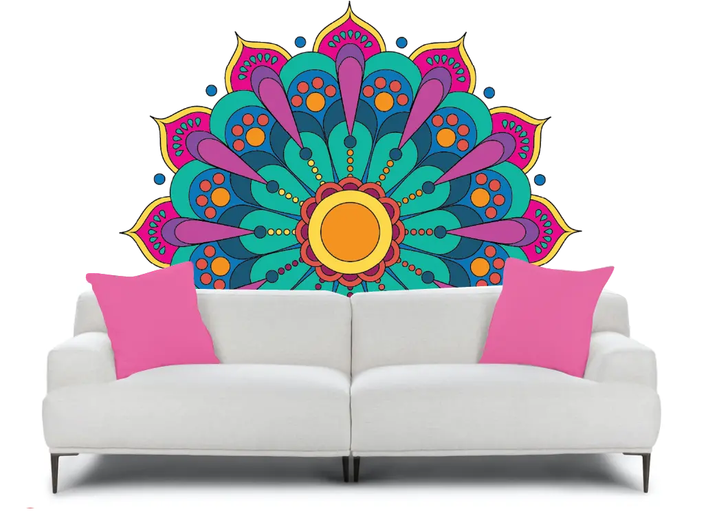 Large Mandala 1 Paint-By-Number Mural 1