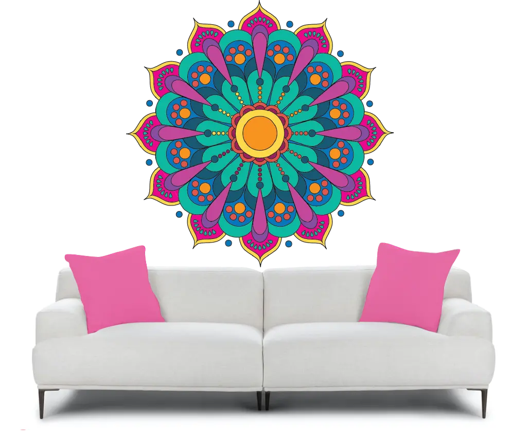 Small Mandala 1 Paint-By-Number Mural 1
