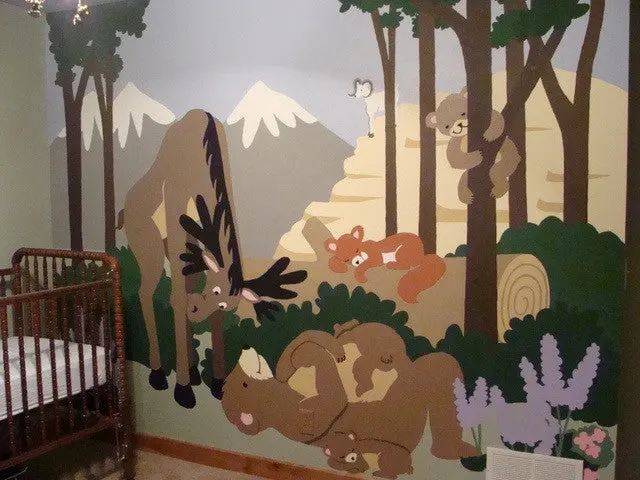 Moose On The Loose Paint-By-Number Wall Mural 2