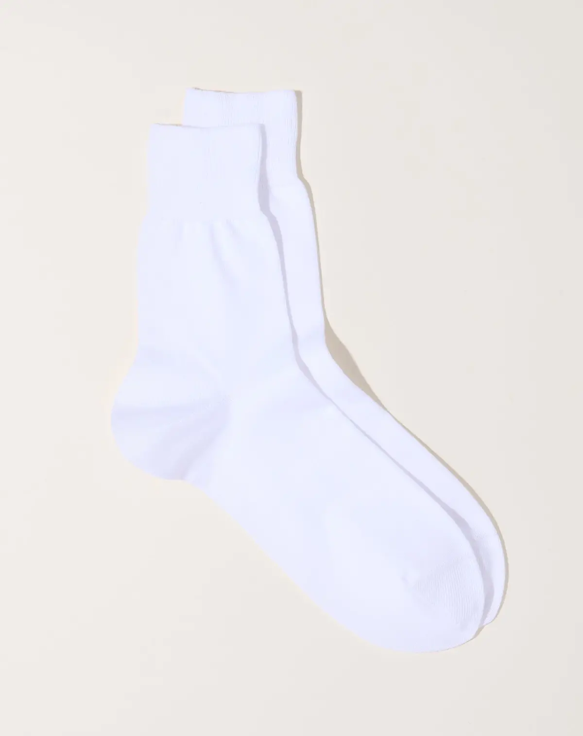 Egyptian Cotton Plain Socks In Off White 1