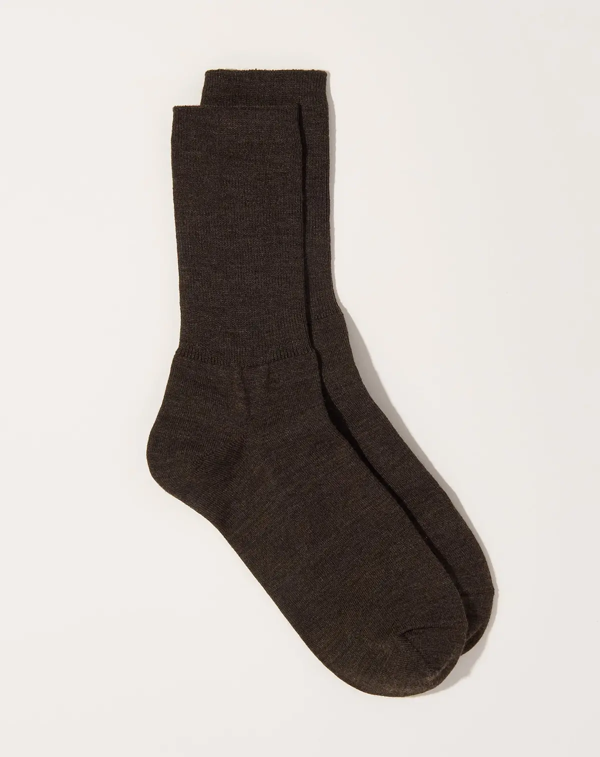 Hakne Merino Wool Ribbed Socks In Brown 1