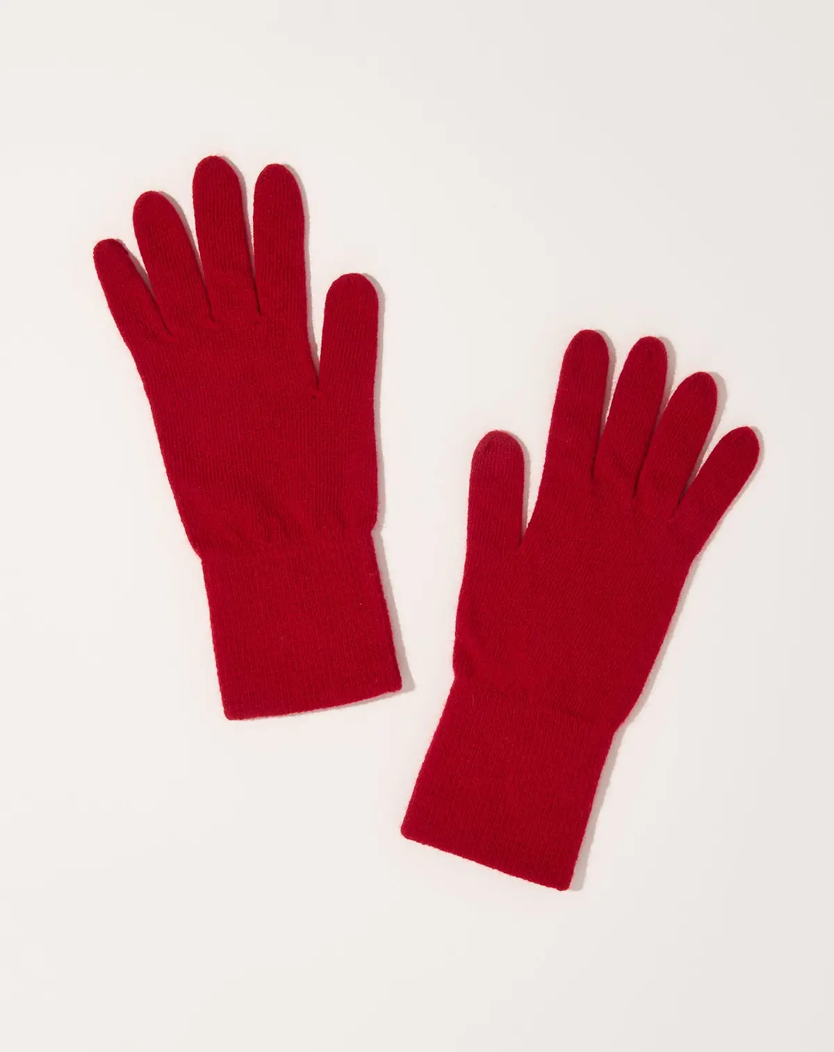 Merino Wool Gloves In Red 1