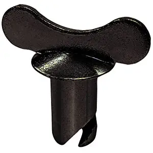 Behrents Dzus Button, 7/16" X 0.500", Steel, Winged - Black, 10 Pack 1