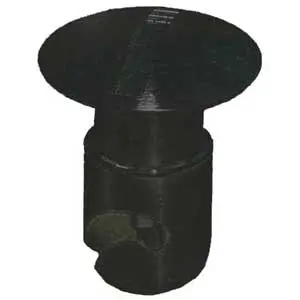 Behrents Dzus Button, 7/16" X 0.500", Aluminium, Undercut - Black, 10 Pack 1