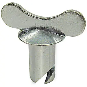 Behrents Dzus Button, 7/16" X 0.500", Steel, Winged, 10 Pack 1