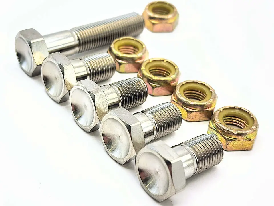 Bk Ti Components Titanium Aero Wing Tree Bolt Kit 4 Of 3/8 Unf X 3/4In 1 Of 3/8 Unf X 1 3/4In 5 Of 3/8 Unf Aircraft Nylocs 1