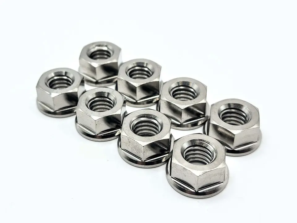 Bk Ti Components Titanium F500 Front Hub Nuts 10 X 5/16 Unc 1