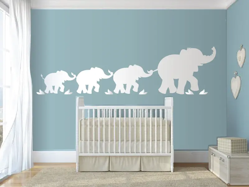 Parade Of Elephants Paint-By-Number Wall Mural 1