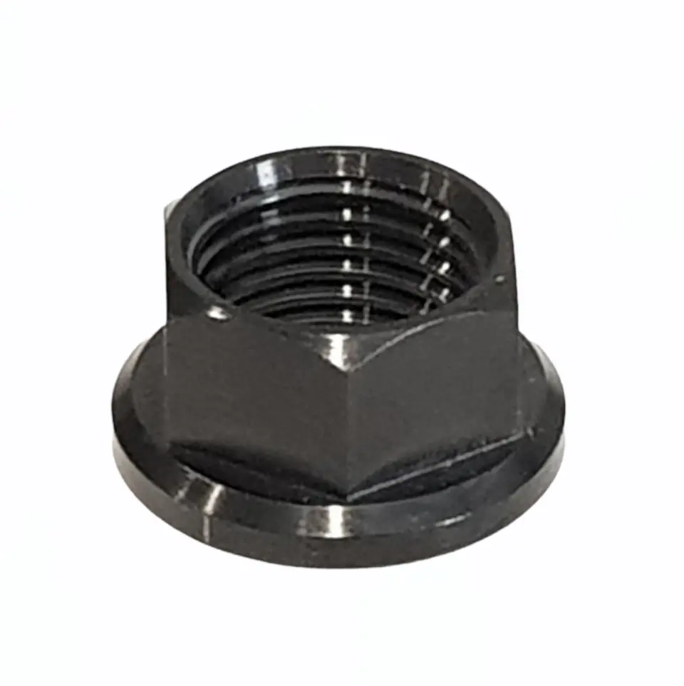 Bk Ti Components Titanium Black Jet Nut 1/2 Unf Hex 9/16 1