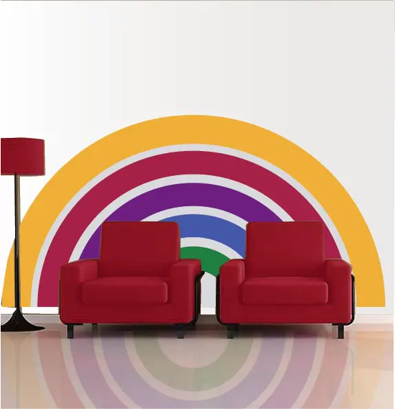 Rainbow - Medium Paint-By-Number Wall Mural 2