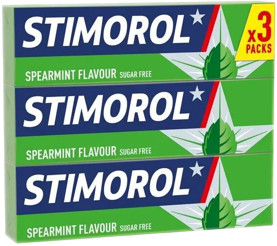 Stimorol Kaugummis Spearmint 3X14g 1