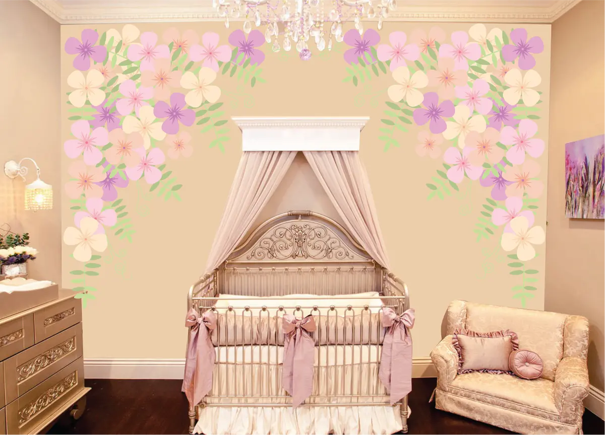 Sweet Pea Corner Paint-By-Number Mural 1