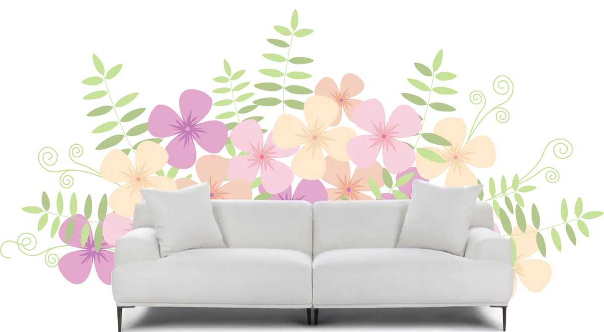 Sweet Pea Spray Paint-By-Number Mural 1
