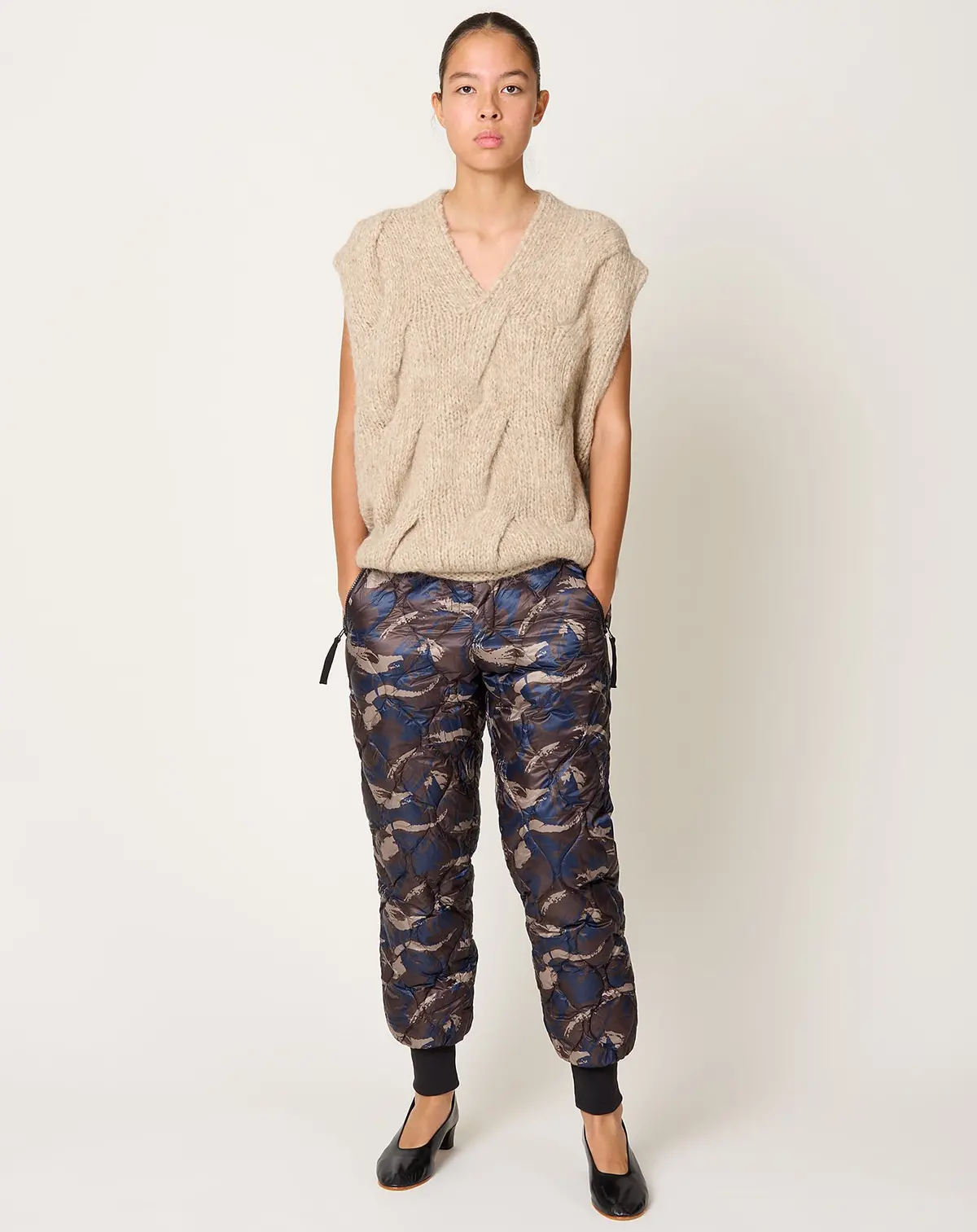 Soft Shell Military Down Pants In Paint Camo 1