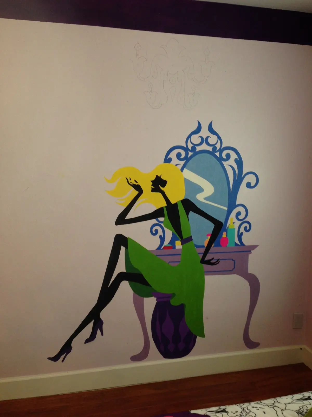 Fashionista In "Vogue" Paint-By-Number Wall Mural 2