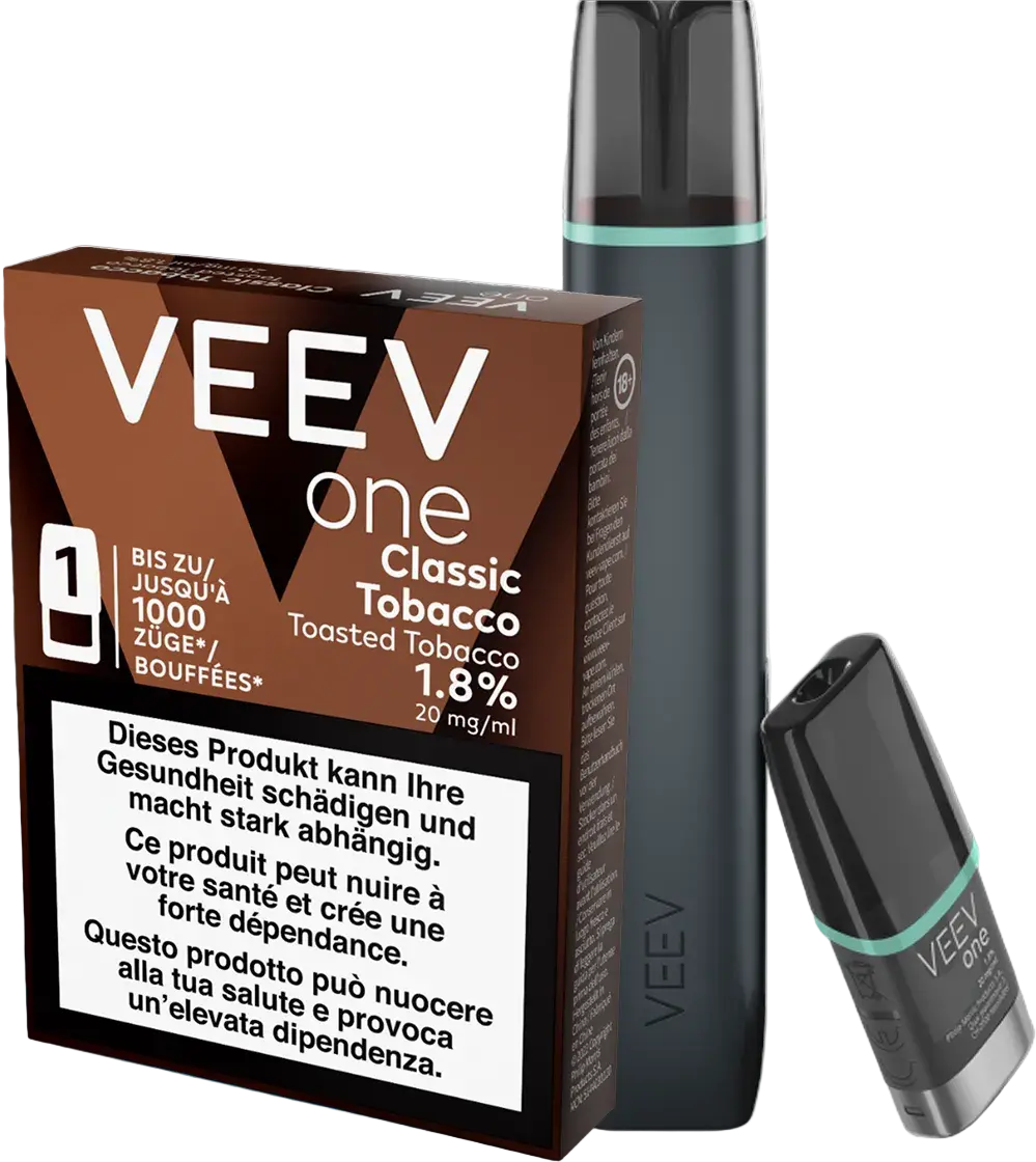 Veev Starter Kit Blue Mint + Classic Tobacco Pod 1