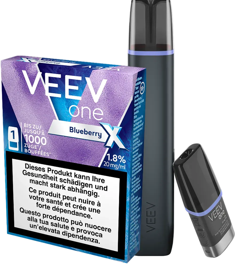Veev Starter Kit Blue Raspberry + Blueberry Extra Pod 1