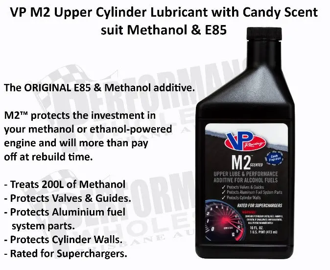 Vp M2 Upper Cylinder Lubricant With Candy Scent Suit Methanol & E85 1