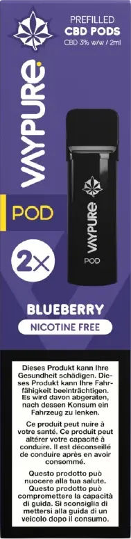 Vaypure Blueberry Cbd 2Ml 2Pods 1