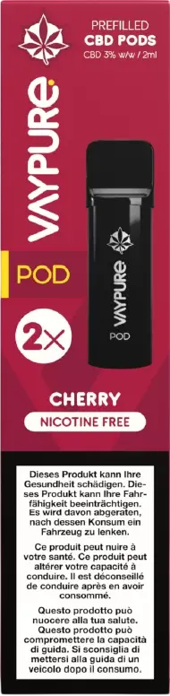 Vaypure Cherry Cbd 2Ml 2Pods 1