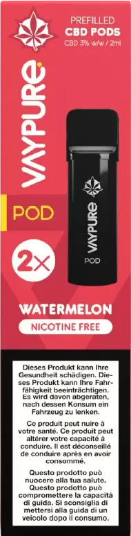 Vaypure Watermelon Cdb 2Ml 2Pods 1
