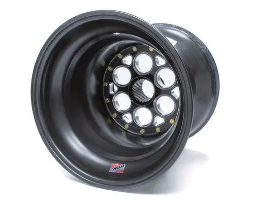 Weld Left Rear Wheel 15" X 15" X 6" With Inner Bead-Loc - Black Hub, Black Shell 1