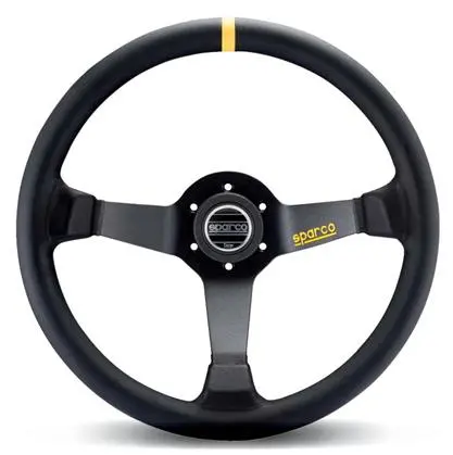 Sparco Strwhl 345 Leather Black 1