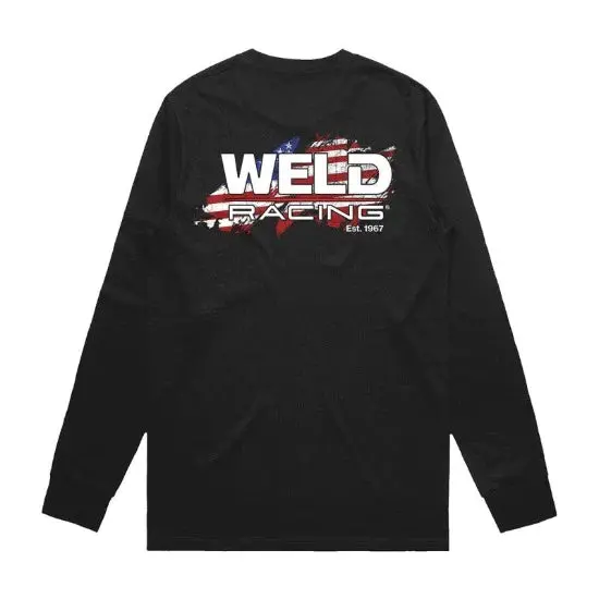 Weld Racing Black Xl Long Sleeve Tee Shirt With Usa Splash Logo 1