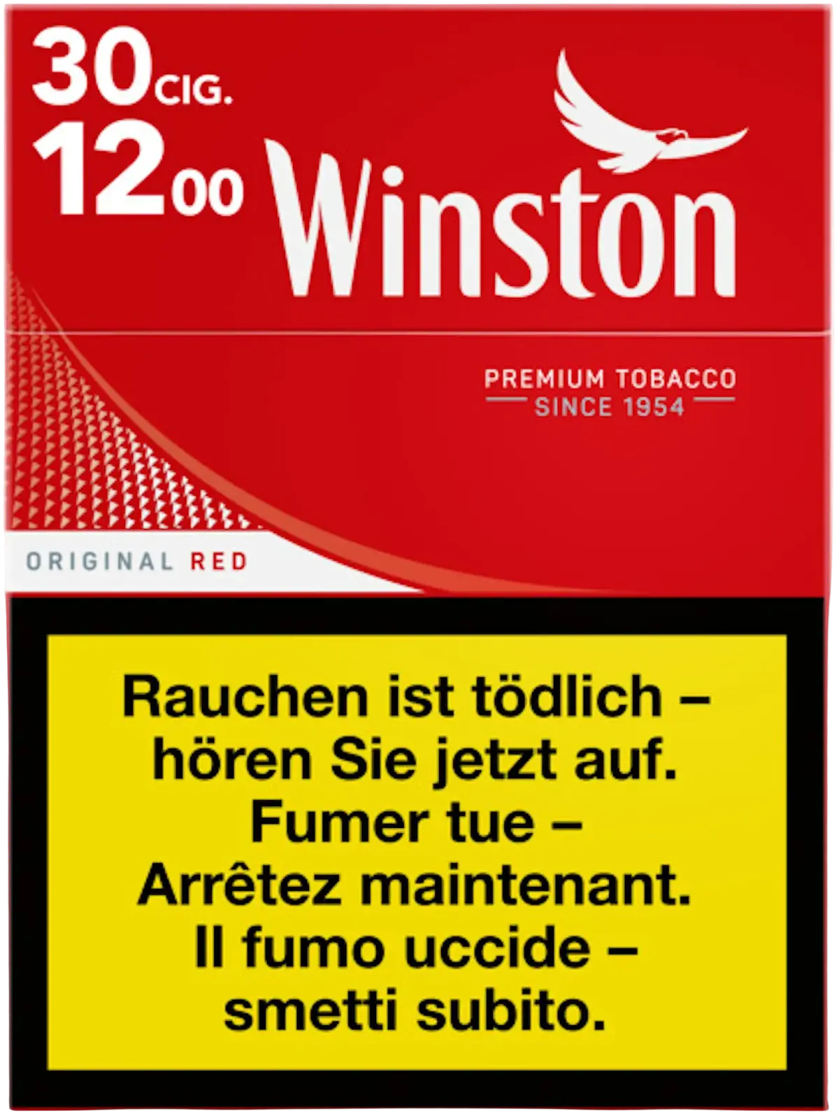 Winston Original Red Box Big Pack 30 Cigarettes 1