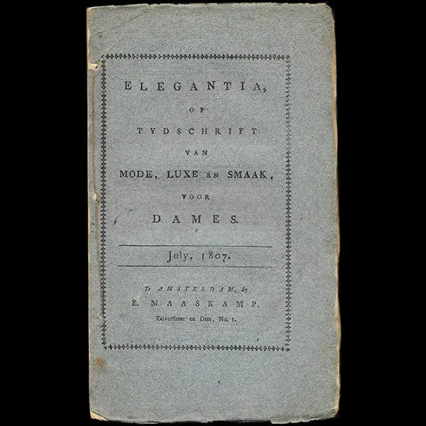 Elegantia, Of Tydschrift Van Mode, Luxe En Smaak Voor Dames - Livraison De Juillet 1807 1