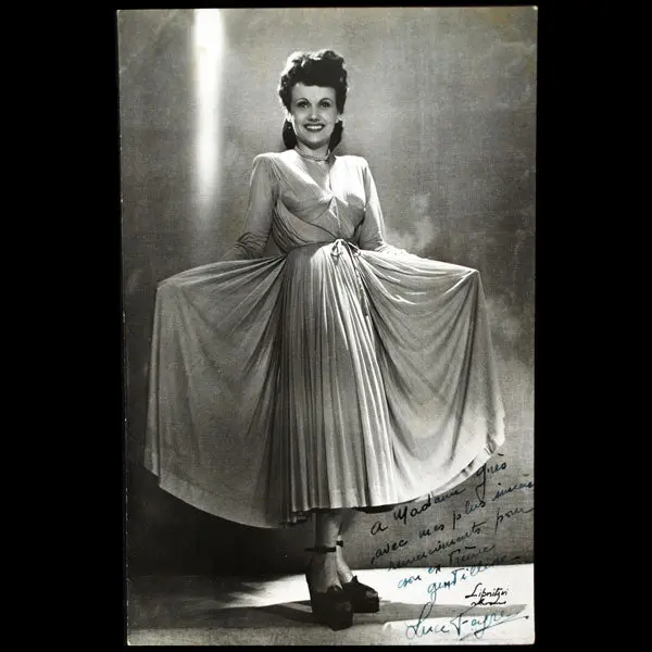 Portrait De Luce Feyrer En Grès Avec Envoi À Madame Grès, Circa 1945 1
