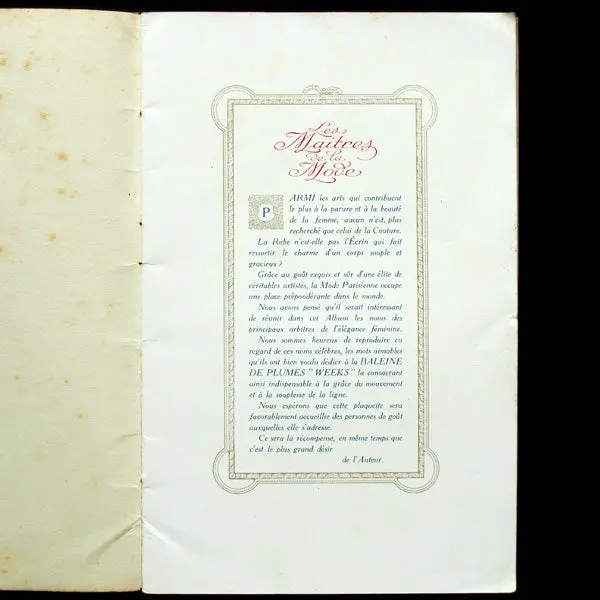 Les Maîtres De La Mode (Paquin, Beer, Worth, Etc.), Illustrations De Toussaint Pour La Baleine De Plumes Weeks (1908) 2