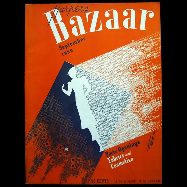 Harper's Bazaar, Couverture D'erté (September 1936) 1