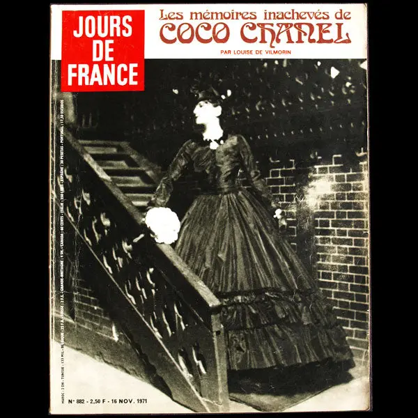 Jours De France, 16 Novembre 1971 : « Mémoires Inachevées De Coco Chanel » Par Louise De Villmorin 1