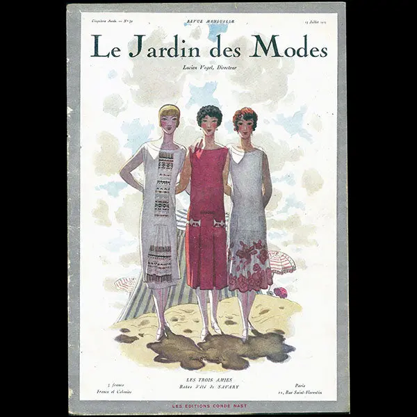 Le Jardin Des Modes, N°72, 15 Juillet 1925, Couverture De Pierre Brissaud 1