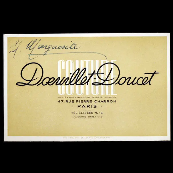 Doeuillet Doucet Couture, 47 Rue Pierre Charron (Circa 1930) 1