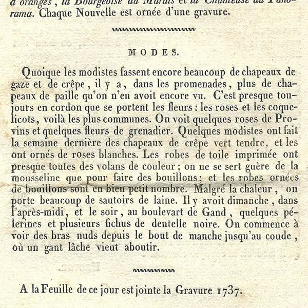 Le Journal Des Dames Et Des Modes, Costumes Parisiens, N°32, 10 Juin 1818 2