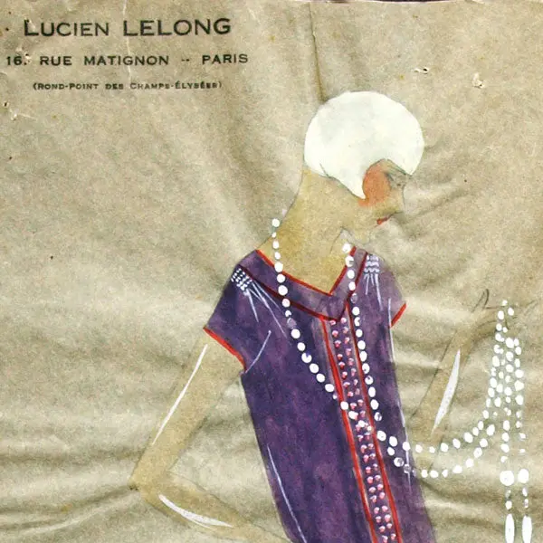 Dessin De La Maison Lucien Lelong, Modèle Adieu Petit (Circa 1925) 2