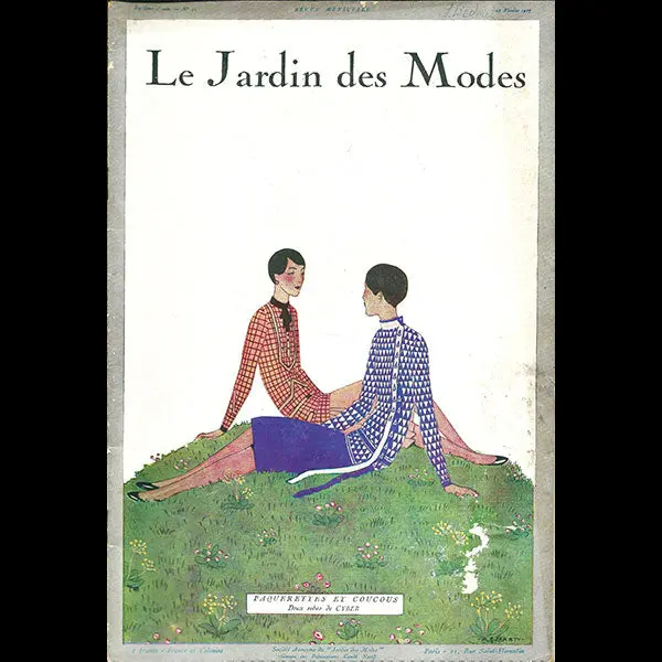 Le Jardin Des Modes, N°91, 15 Février 1927, Couverture D'andré-Edouard Marty 1