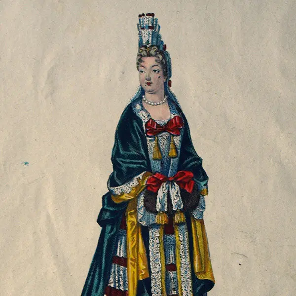 Madame La Duchesse De Holstein, Gravure De Bonnart (1695) 2