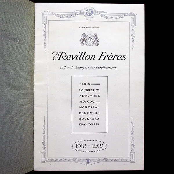 Revillon Frères, Catalogue Pour L'hiver 1918-1919 2