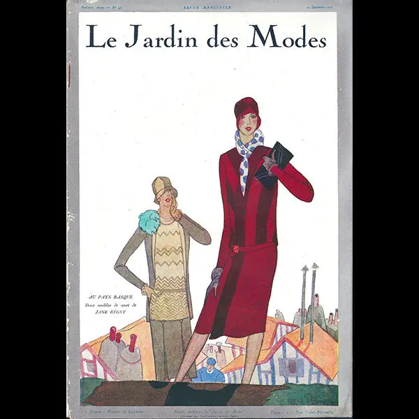 Le Jardin Des Modes, N°98, 15 Septembre 1927, Couverture De Robert Patterson 1
